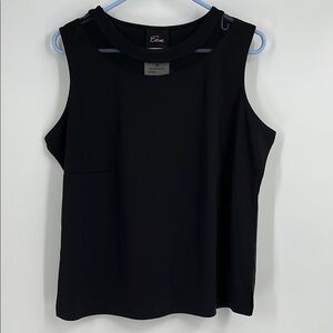 Vintage Deadstock Emme Black Sleeveless Women's Top